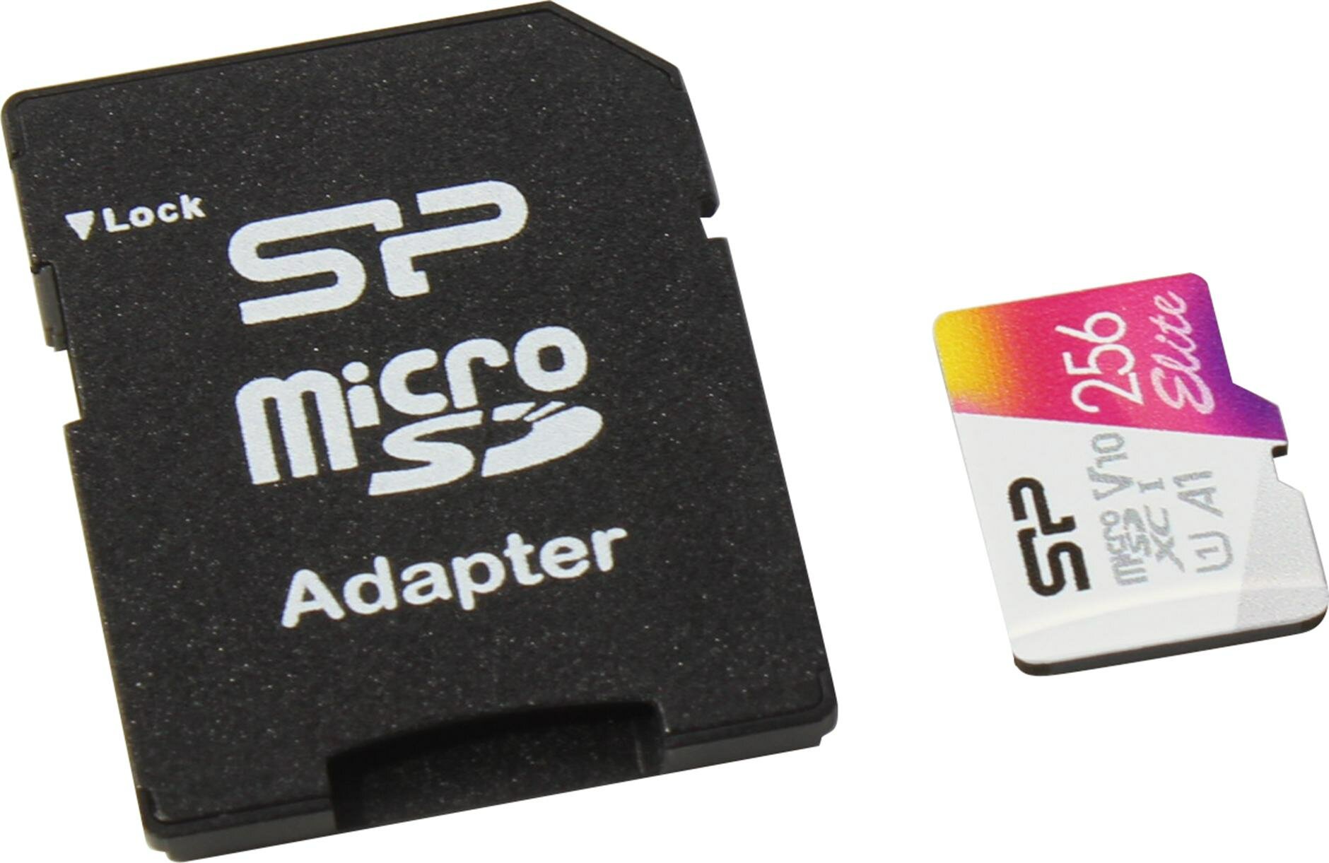 Флеш карта microSD 256GB Silicon Power Elite A1 microSDXC Class 10 UHS-I U3 100 Mb/s (SD адаптер)