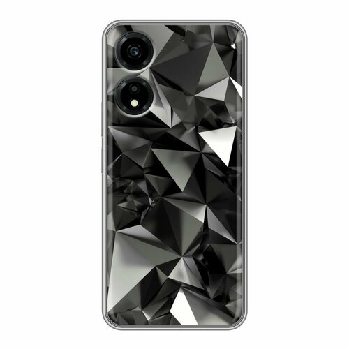 Дизайнерский силиконовый чехол для Хонор Х5 Плюс / Huawei Honor X5 Plus Черные кристаллы силиконовый чехол на honor x5 plus хонор x5 плюс enjoy every moment мрамор