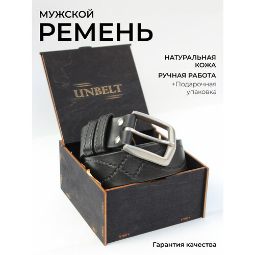 фото Ремень , размер 120, черный unbelt