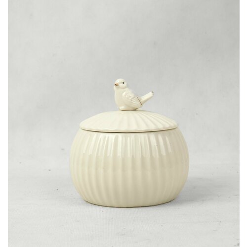 Банка для сыпучих продуктов с птичкой 400 мл белая Country Artists 1239₽