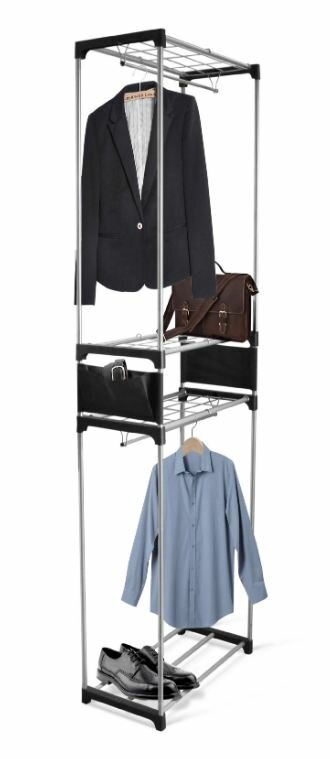 Вешалка Sheffilton SHT-WR11 B1-77 /черный/хром лак/черный