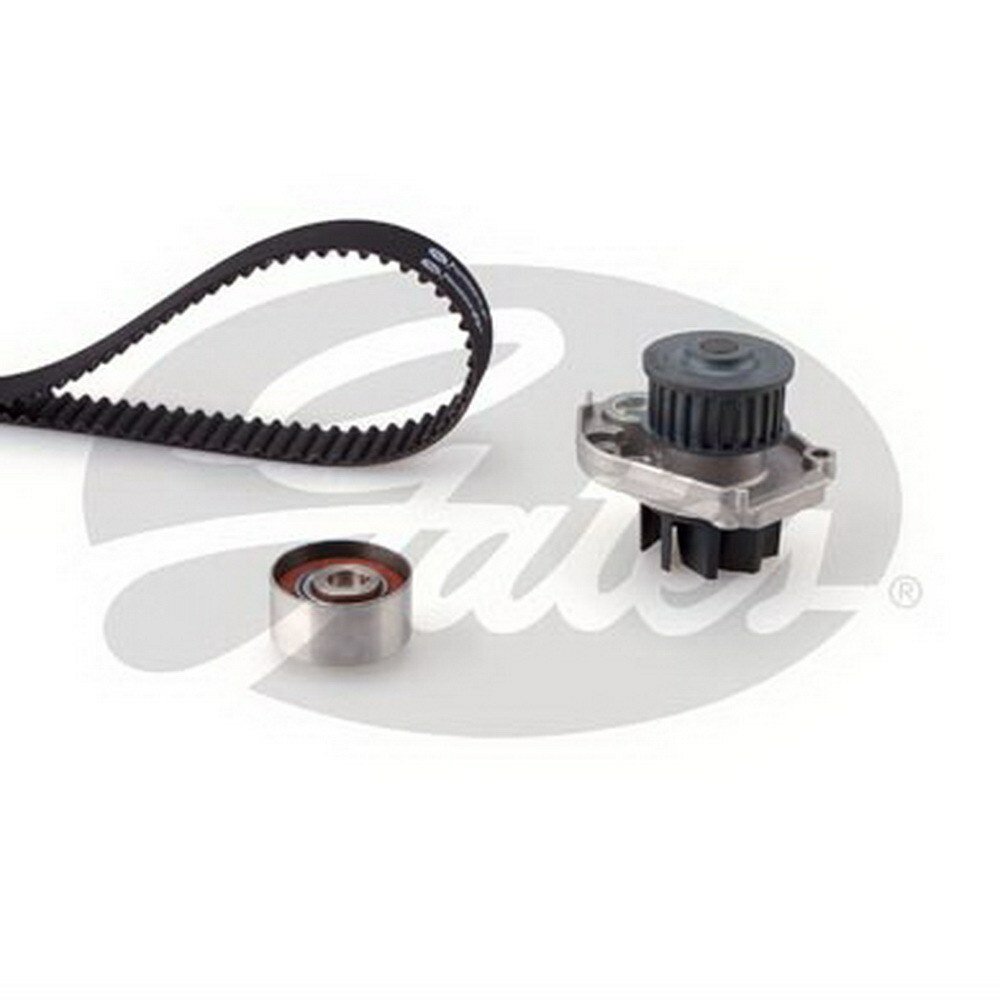 Ремкомплект ГРМ с водяным насосом Alfa Romeo/Fiat/Lancia 1.2/1.4 Gates KP15627XS включает все компоненты