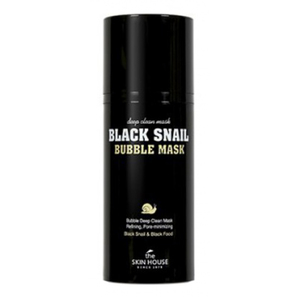 Кислородная очищающая маска с муцином черной улитки The Skin House Black Snail Bubble Mask, 100мл - фото №17