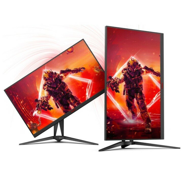 Монитор 27" AOC 2560x1440, 16:9, 1ms, 1000:1, 165Hz, 400 cd/㎡, 178°/178°, 2*HDMI, 2*DP, 4*USB, black/red - фото №8