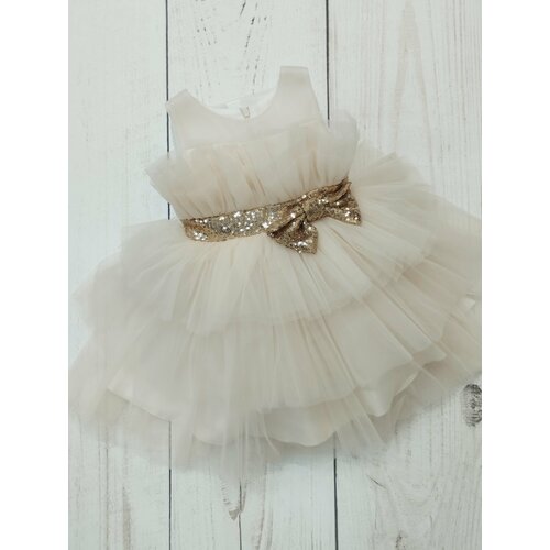 Платье Мой Ангелок, размер 104-110, бежевый