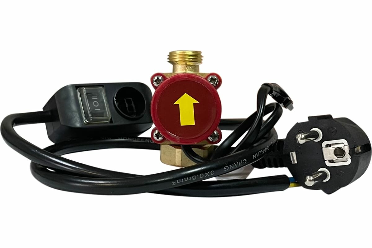 фото Реле протока G 1/2"х3/4" (накидная гайка) с переключателем LadAna 150605008