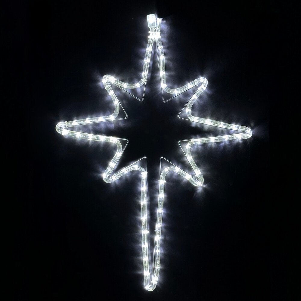 Фигура из дюралайта SHLights Рождественская звезда 90 LED 52см уличная белый (RL-90-BS-W)