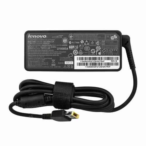 Блок питания Lenovo 20V 3.25A 65W плоский разъём (ADLX65NCC3A, ADLX65NLC3A) блок питания lenovo 20v 3 25a 65w плоский разъём adlx65ncc3a adlx65nlc3a