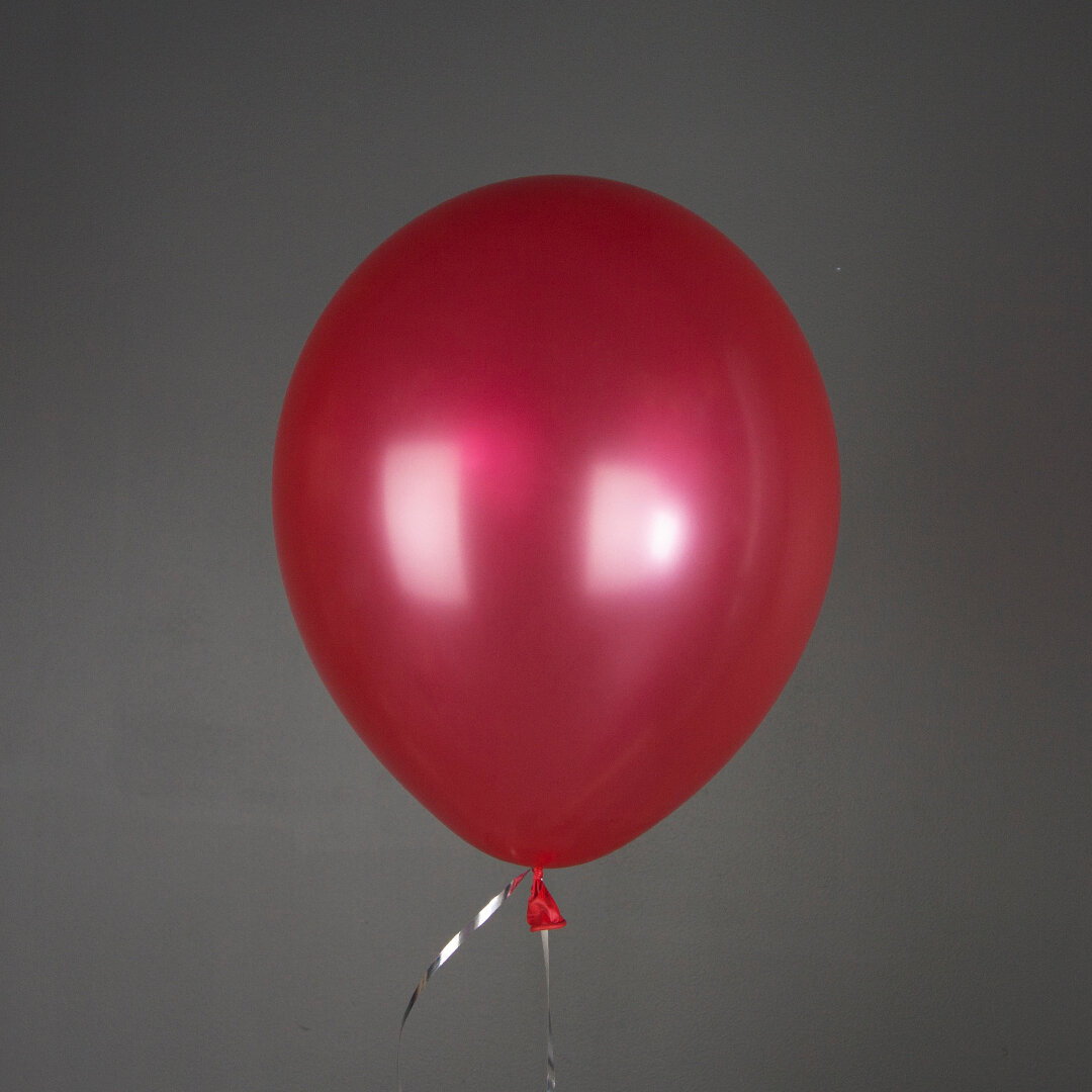 Набор латексных шаров Металл премиум - 100шт, красный, высота 30см / МосШар