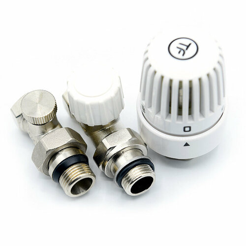 Комплект 1/2 клапан прямой + термоголовка+клапан THERMOFIX 023821 комплект ix ppr rtp клапан запорный прямой вентиль прямой 20 мм х 1 2