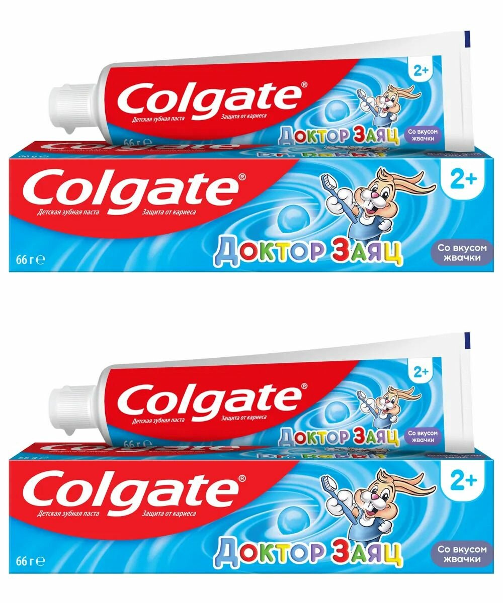 Colgate Зубная паста Детская Доктор-Заяц Жвачка, 66 гр, 2 шт
