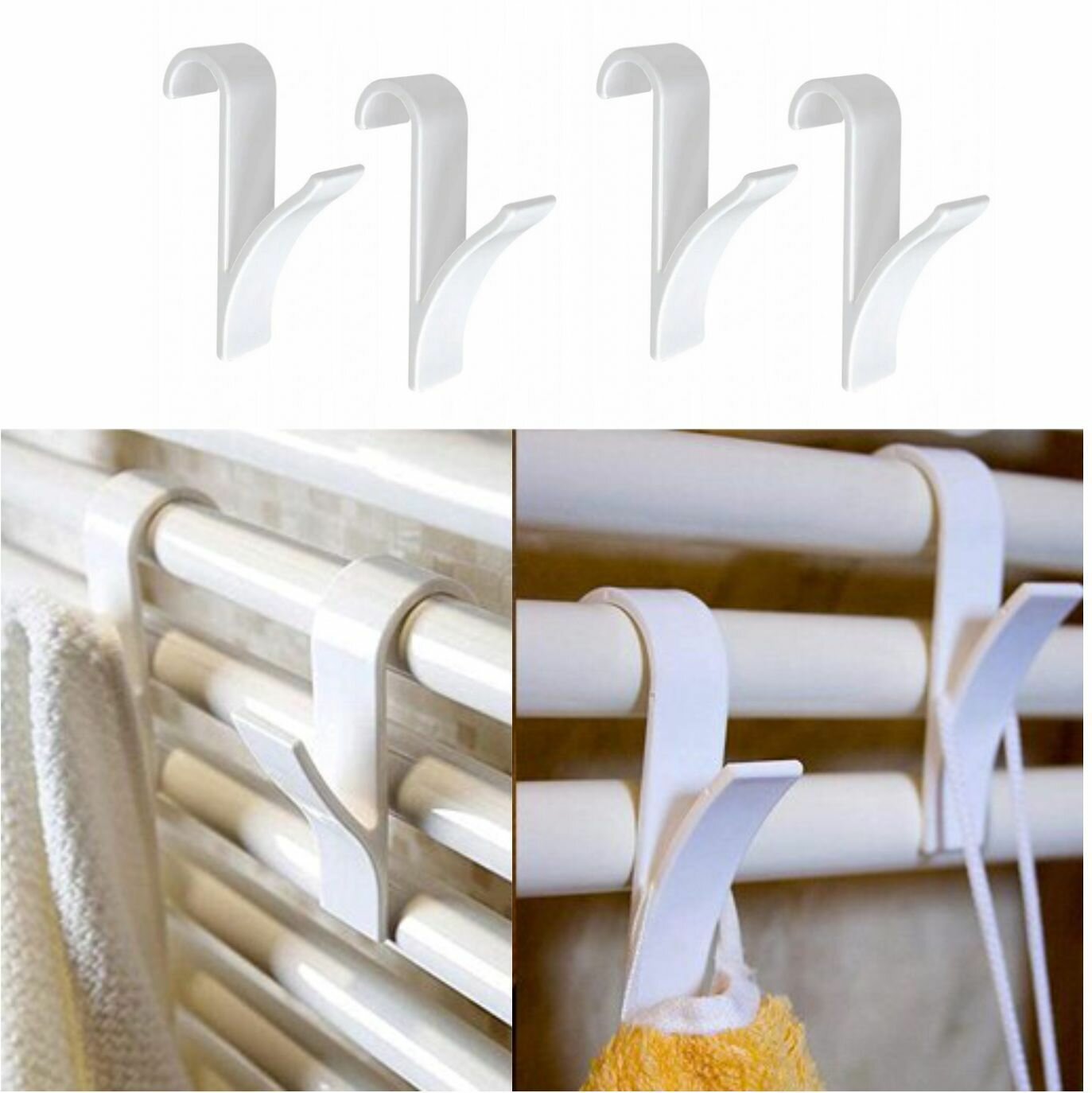 фото Крючки на полотенцесушитель 4 штуки