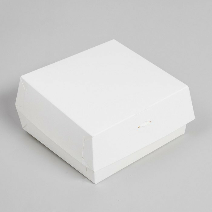 Коробка под бенто-торт без окна, белая, 12 х 12 х 7 см (комплект из 50 шт)