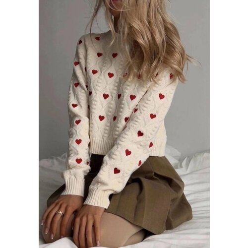 фото Свитер, размер 40/48, белый орион2