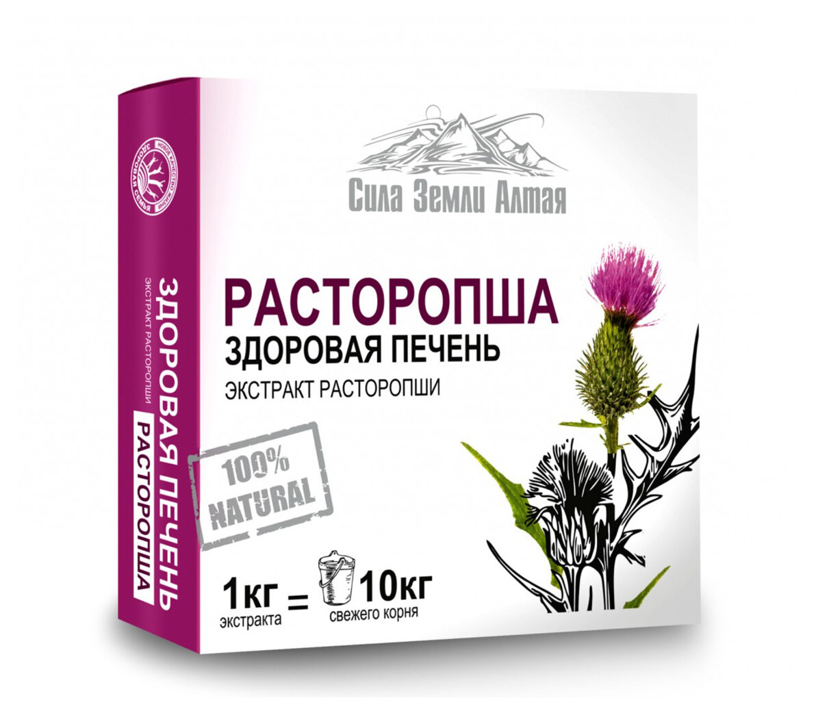 Экстракт Расторопши (для печени) Здоровая семья Сибирь, 30 капсул