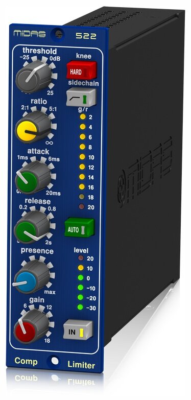 MIDAS COMPRESSOR LIMITER 522 V2 компрессор-лимитер presence-контроль характеристика soft или hard k