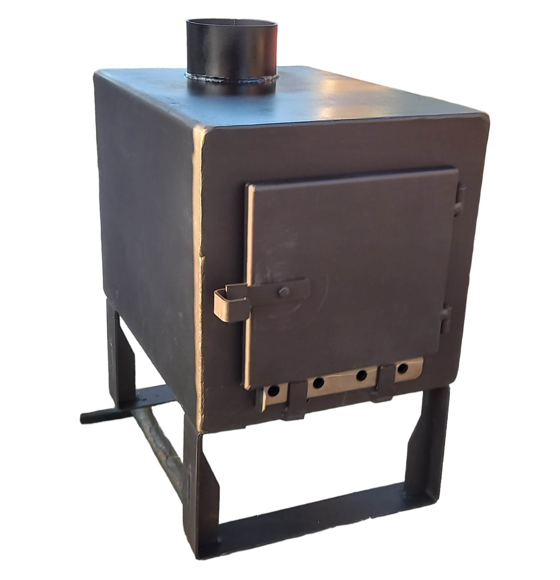 фото Печь отопительная буржуйка 40х30х30 см, сталь 4 мм. с кочергой и совком