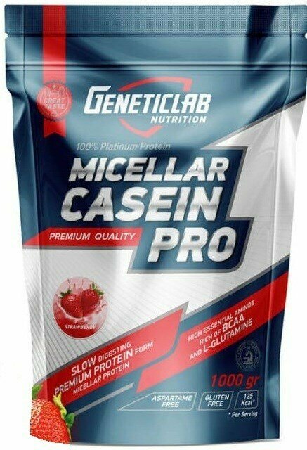 GeneticLab Nutrition Casein PRO (1000г) Клубника