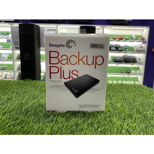 Внешний диск HDD Seagate Backup Plus STBU500200, 500ГБ внешний жесткий диск 500gb seagate backup plus slim hdd 2 5 usb 3 0 серый