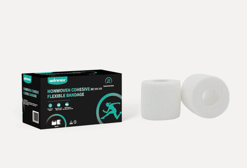 Изображение товара Спортивный когезивный тейп Winner с латексом 5см x 4,5м, белый (24 рулона)