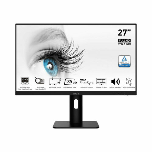 Монитор MSI PRO MP273P 27 169 FHD IPS 5msGTG 250nit 178178 HDMI 14b DP 12a Speaker VESA Tilt 75Hz Kensington Lock 1y 2100000₽