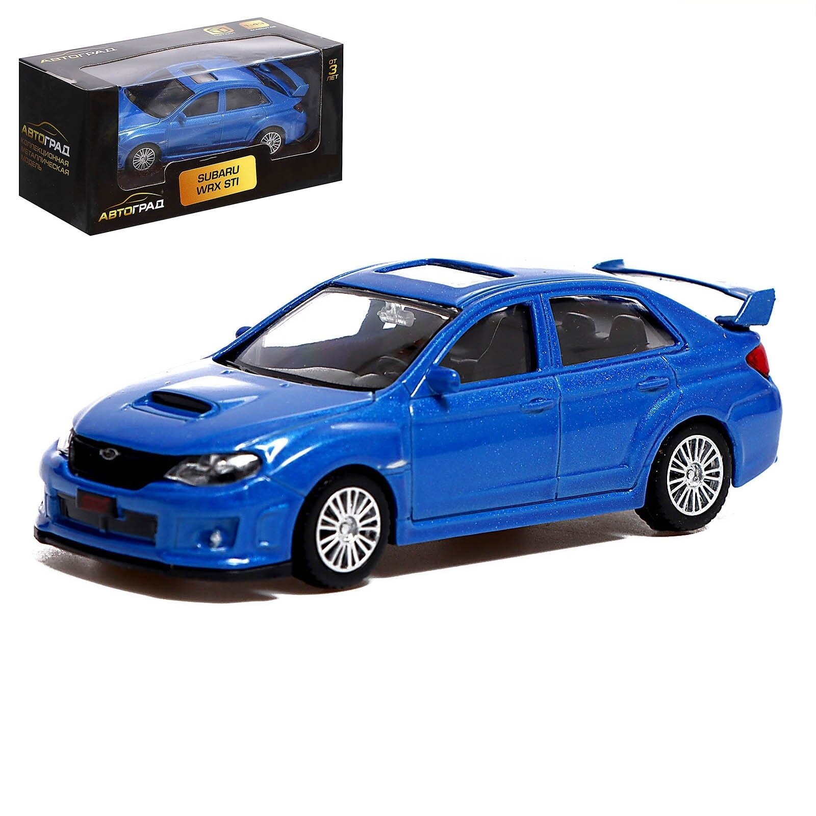 фото Машина металлическая "SUBARU WRX STI", 1:43, цвет синий