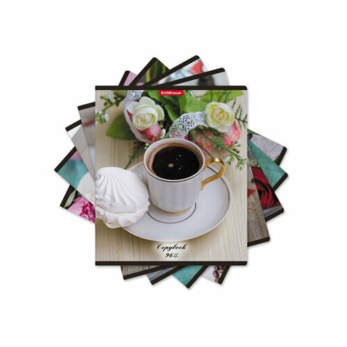 Тетрадь общая ученическая ErichKrause Coffee Break, 96 листов, клетка, матовая ламинация_MIX-PACK / набор 5шт turkish coffee trial pack 250g x 3 pack