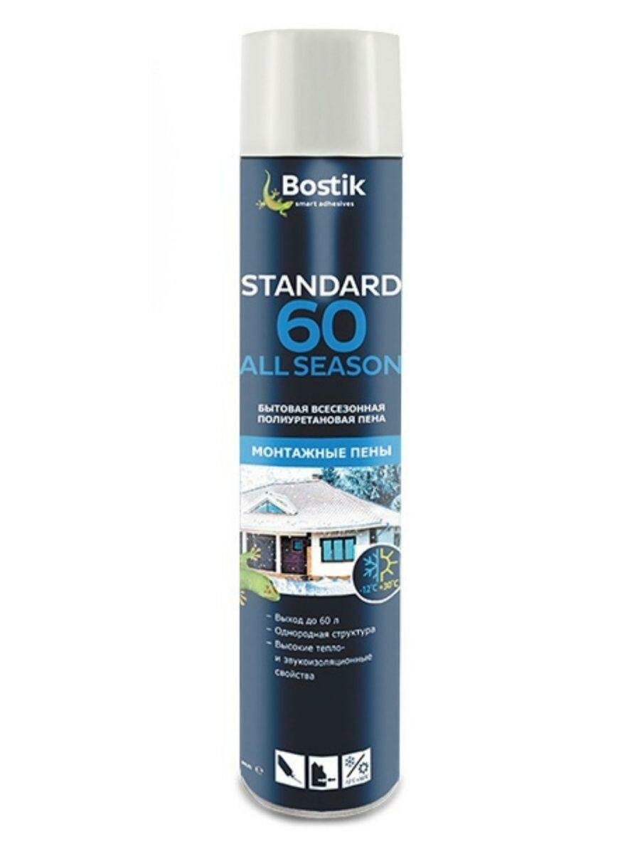 Пена бытовая BOSTIK All Seasons 60 всесезонная, 750мл