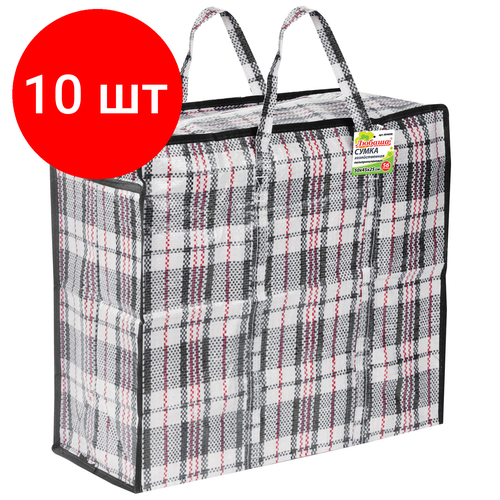 фото Сумка-баул любаша, 56 л, 45х50, черный, красный