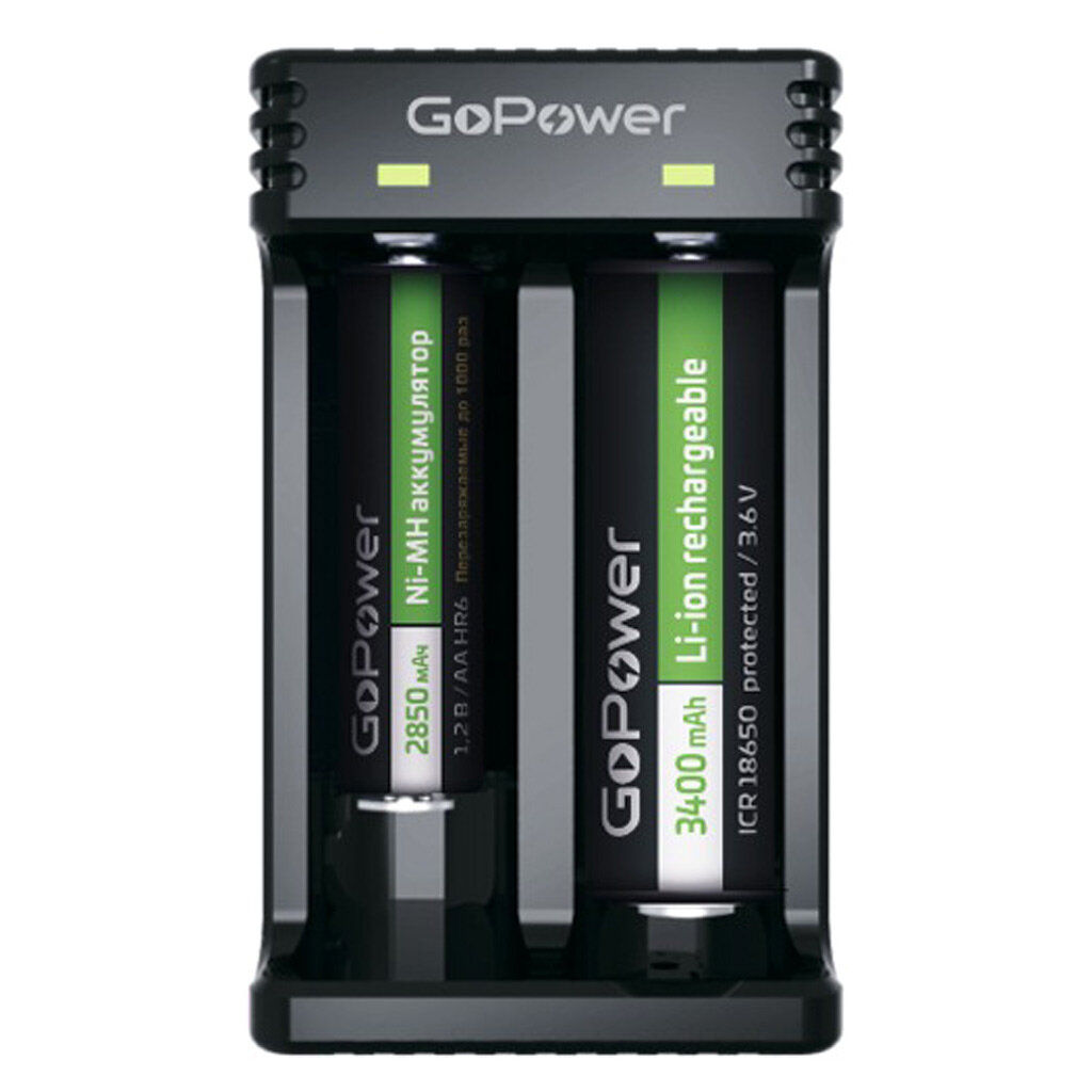 З/У для аккумуляторов GoPower LiCharger 4 Ni-MH/Ni-Cd/Li-ion/IMR 2 слота (1/100) З/У для аккумуляторов GoPower LiCharger 4 (00-00015360) - фото №6
