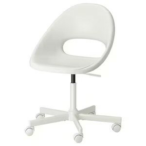 Рабочий стул с подъёмным механизмом, белый, Икеа Лобергет / Мальскэр, Ikea Loberget / Malskär