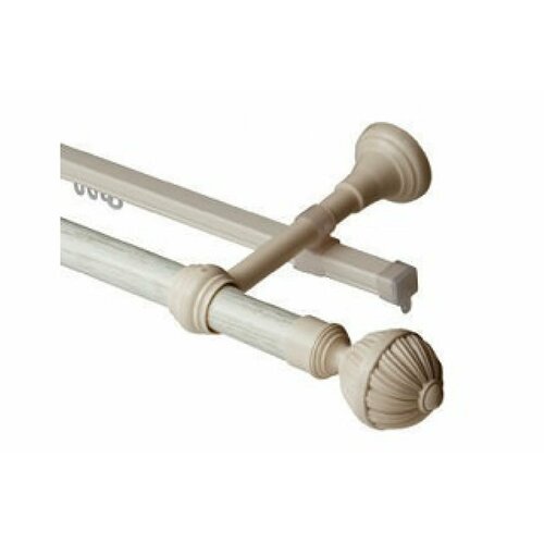 Двухрядный круглый карниз Волшебная палочка Византия металл, диаметр 20 мм, 1.6 м крем УТ000071411