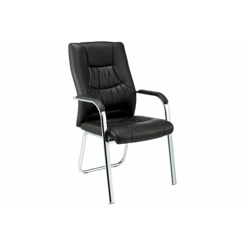 Конференц-кресло Easy Chair 807 черное, искусственная кожа, металл хромированный 478410