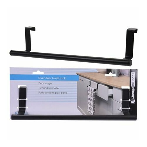 Вешалка-рейлинг надверная KOOPMAN 365х60х80мм черный металл