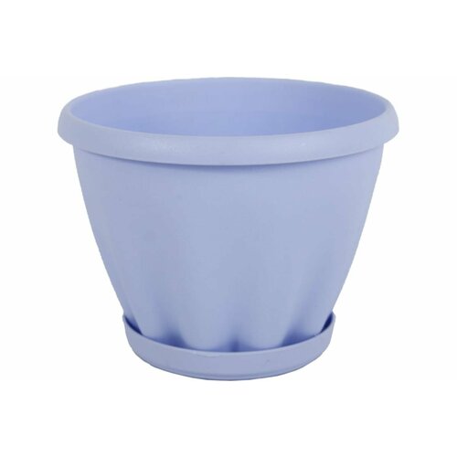 Горшок с поддоном Материя Пластика Знатный сиреневый, диам. 180 мм, 2 л 042761