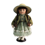 Кукла фарфоровая 12' на подставке - изображение