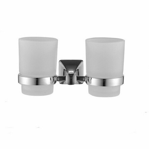 Стакан ZOLLEN ESSEN (ES85424) для зубных щеток и пасты настенный, 2 стакана б/уп.