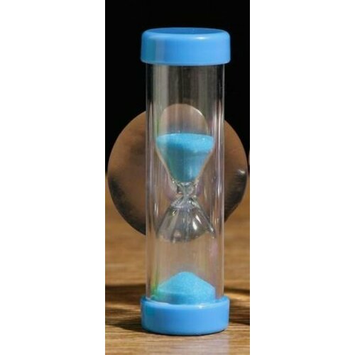 Песочные часы на 3 минуты с присоской / цвет синий