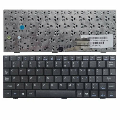 Клавиатура для ноутбука Asus Eee PC PC 700, 900, 4G Series. Плоский Enter. Черная, без рамки. PN: V072462BS2