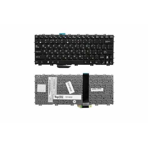 Клавиатура для ноутбука Asus Eee PC 1011, 1015, 1016P Series. Плоский Enter. Черная аккумулятор для ноутбука asus eee pc x101 x101c x101ch x101h 2600mah 10 8 11 1v