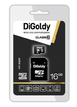 Карта памяти 16GB DiGoldy microSDHC Class 10 + SD адаптер - фото №8