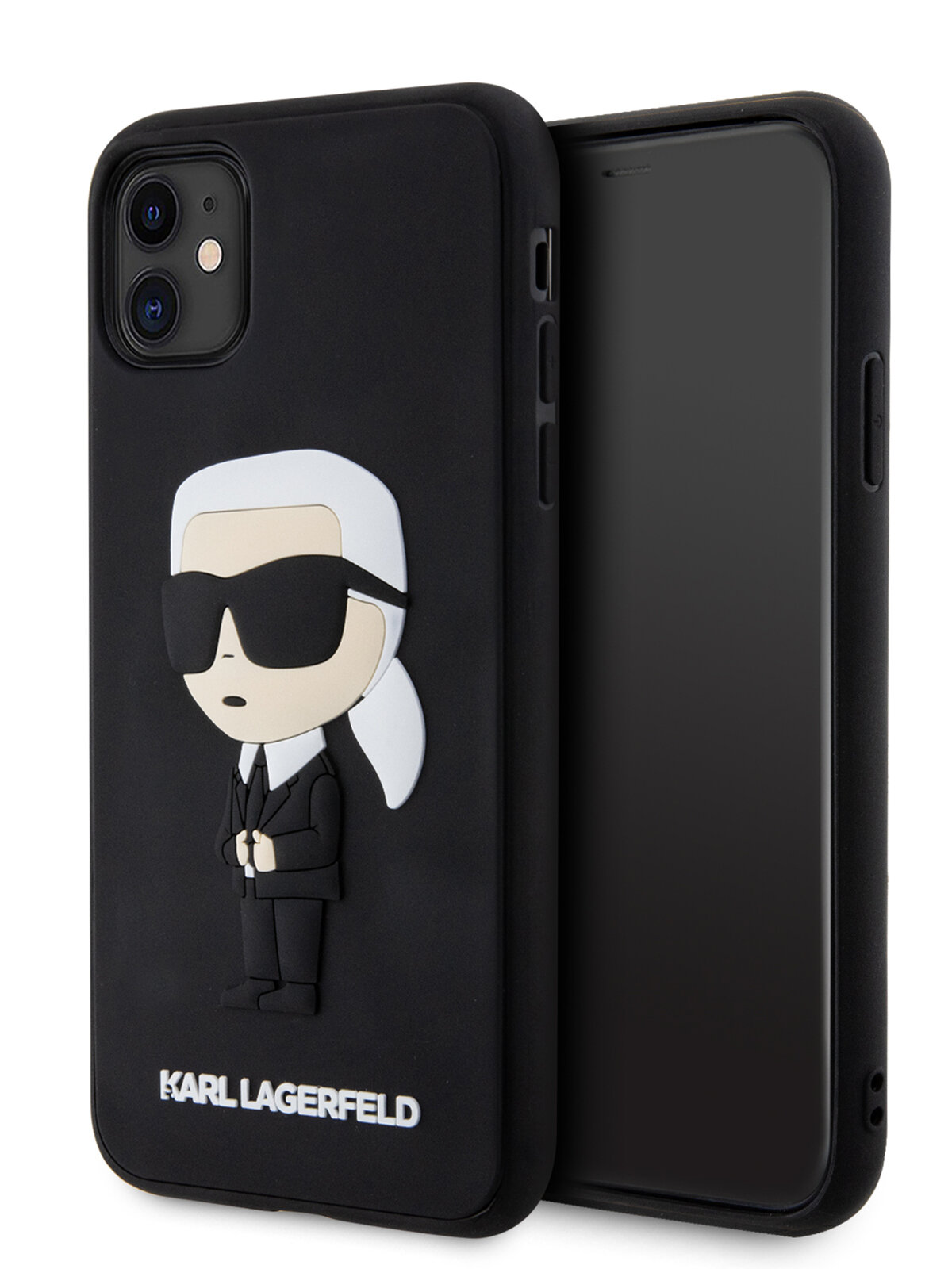 Lagerfeld для iPhone 11 чехол 3D Rubber NFT Karl Ikonik Hard Black