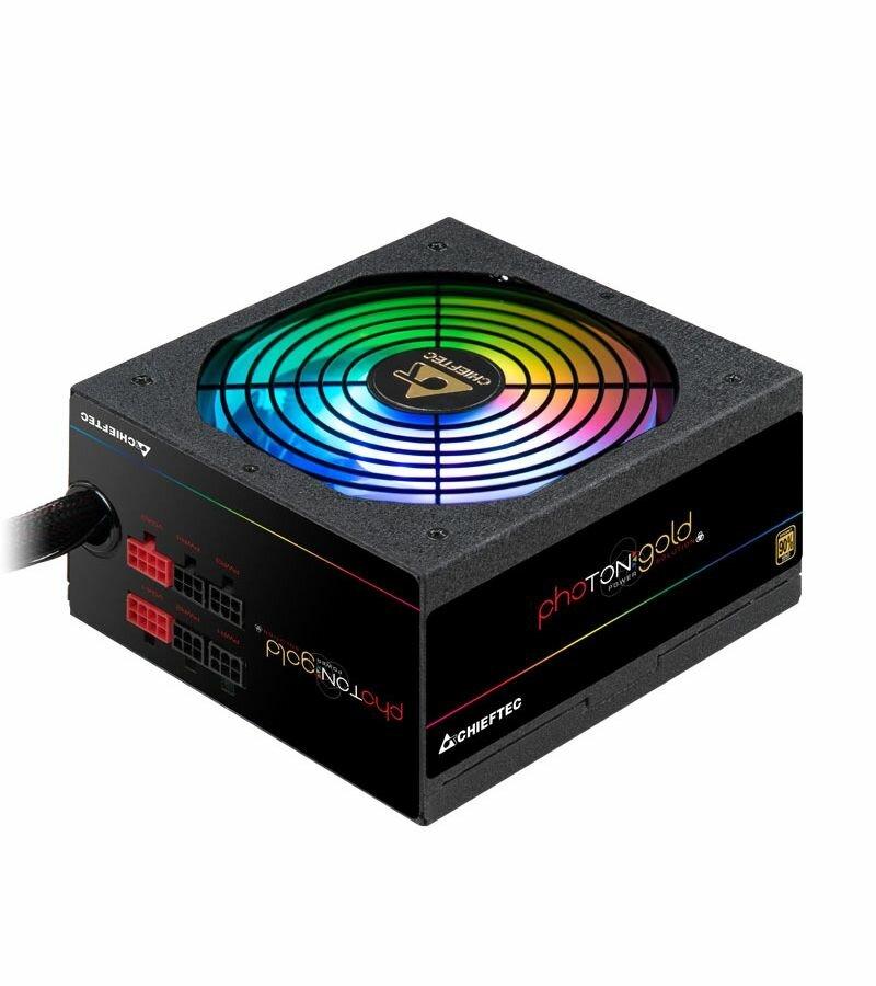 Блок питания ATX Chieftec 750W, Active PFC, RGB Rainbow 120mm fan, 80 PLUS BRONZE, Cable Management Retail - фото №4