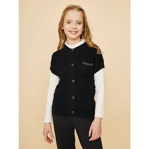 фото Школьный жилет noble people, размер 128, синий
