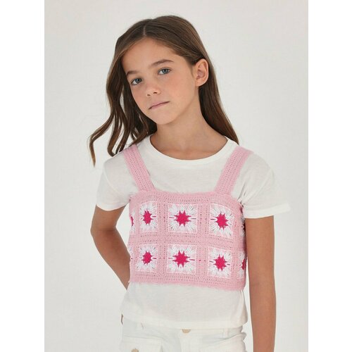 фото Лонгслив mayoral, размер 128, белый