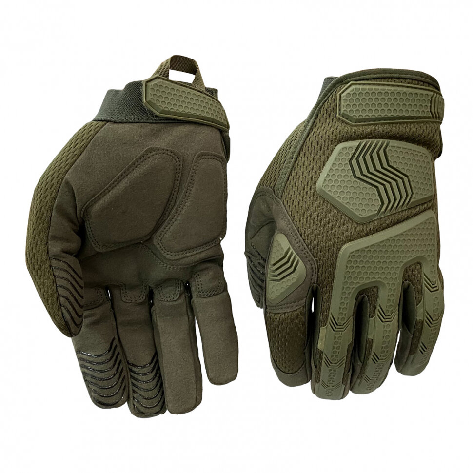 Тактические перчатки хаки-олива, 2XL (26 см) (2XL (26 см)) — фото 1
