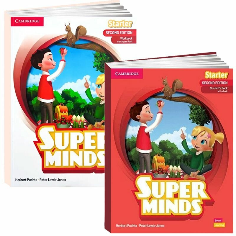 Super Minds starter 2nd edition. Полный комплект: Учебник + Рабочая Тетрадь + CD/DVD second edition