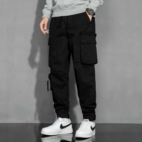 фото Брюки , размер 44-46/32/xs, черный нет бренда