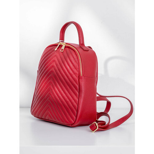 Рюкзак STEFFALINI, фактура зернистая, красный