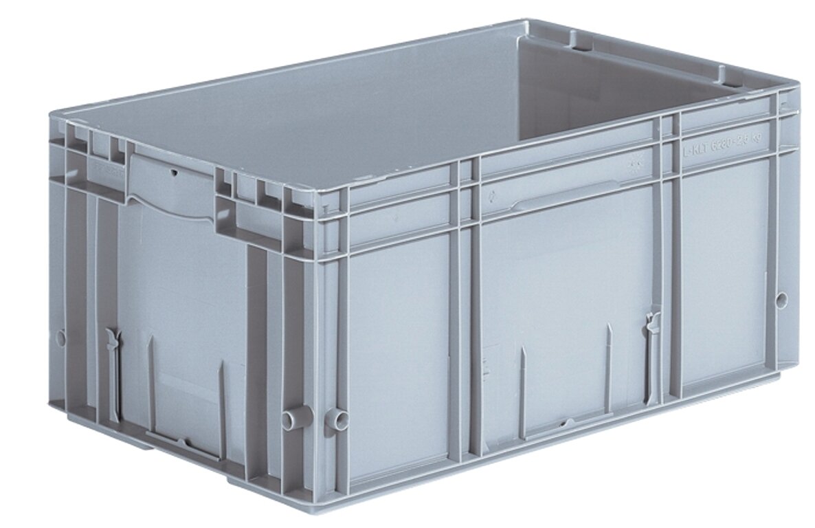 фото Ящик пластиковый RL-KLT 6280 (594х396х280мм), перфорированное дно